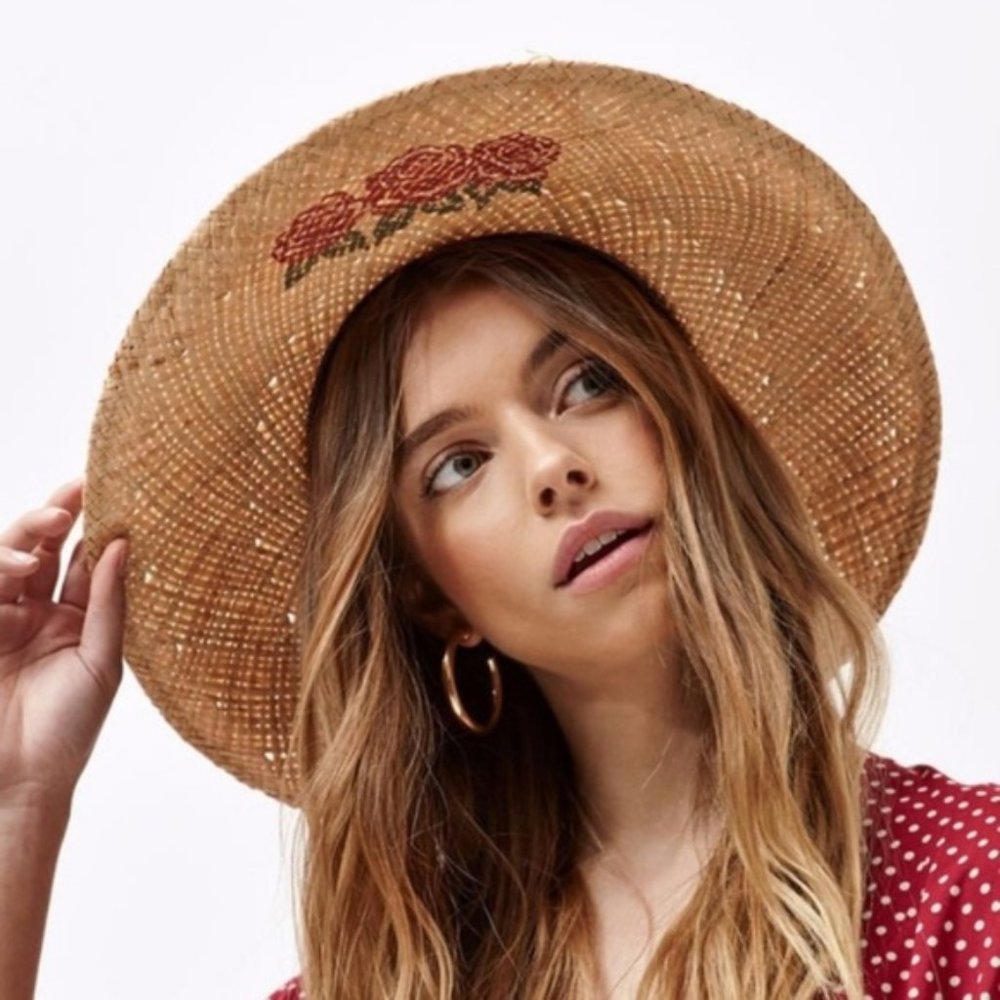 Brixton Jenna Rose Tattoo Straw Rancher Hat